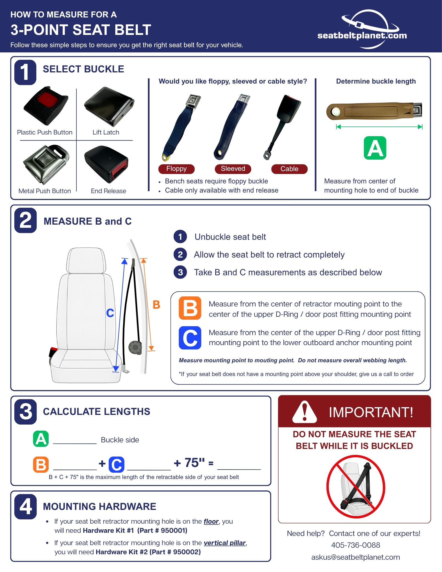 Seat Belt Measuring Guide