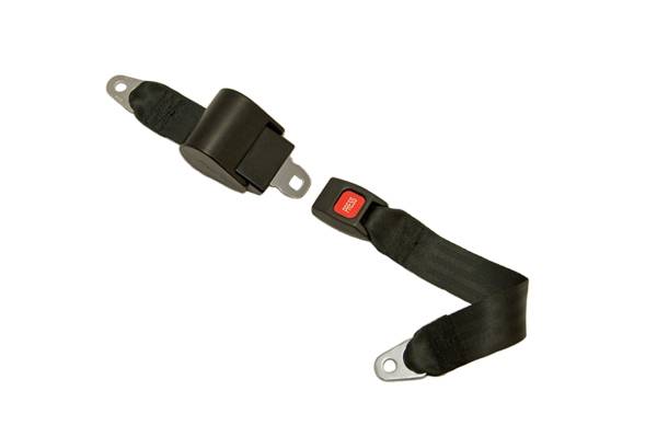 AIRKOUL 2/4Pcs Adjustable Retractable Lap Seat Belt – 2-Point, Black, Universal Fit