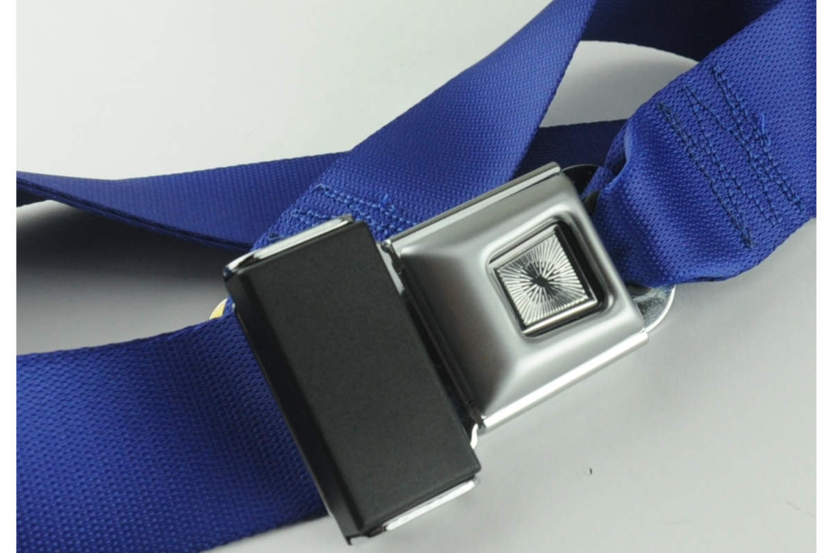 3 Point Retractable Seat Belt with All Metal Push Button Buckle