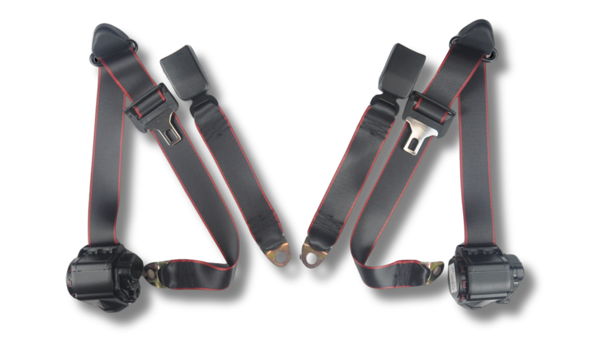 1997 2006 Jeep Wrangler TJ and LJ Rear Driver Passenger Seat Belt Kit with Switchable Retractors