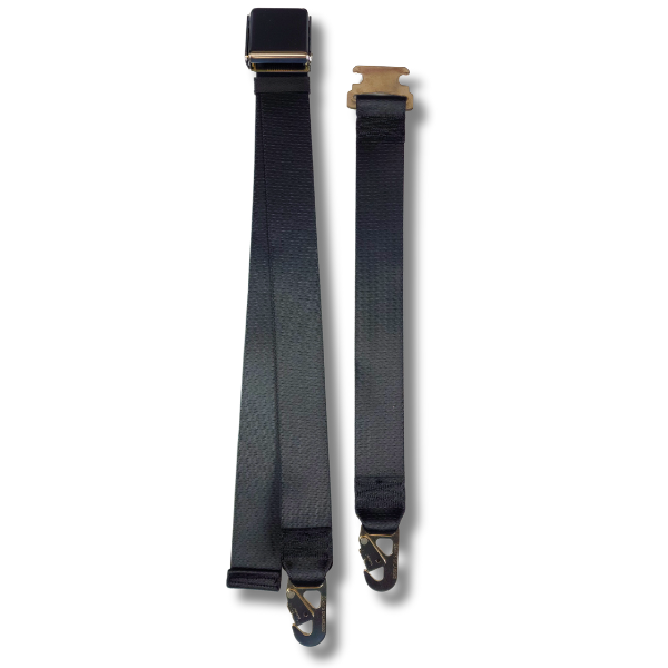 Seatbelt Planet - 1966-1967 Jaguar E-Type 2+2, Rear Lap Belt Belt with Snap Hook Anchors
