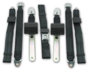 Seatbelt Planet - 1971-1974 Dodge Challenger Driver, Passenger & Center Seat Belt Kit