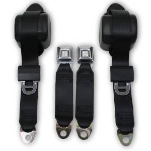 Seatbelt Planet - 1979-1989 Ford Mustang Fox Body Coupe Retractable Lap & Shoulder Seat Belt Kit