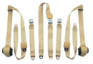 Seatbelt Planet - 1982-1987 Pontiac Grand Prix, Driver, Passenger & Center, Bench Seat Belt Kit