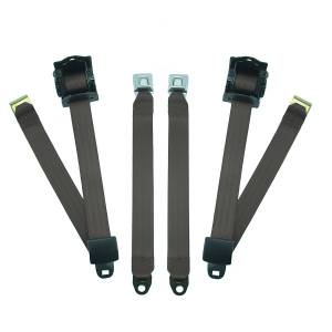 Seatbelt Planet - 1976-1986 Ford F-Series, Standard or Crew Cab, Driver & Passenger, Bench Seat Belt Kit