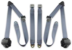 Seatbelt Planet - 1987-1991 Ford F-Series, Standard Cab, Driver & Passenger, Bench Seat Belt Kit