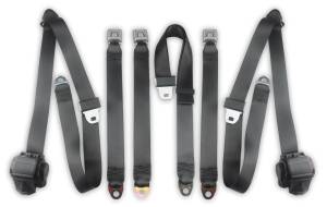 Seatbelt Planet - 1987-1991 Ford F-Series, Standard Cab, Driver, Passenger & Center, Bench Seat Belt Kit