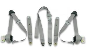Seatbelt Planet - 1992-1996 Ford F-Series, Standard Cab, Driver, Passenger & Center, Bench Seat Belt Kit