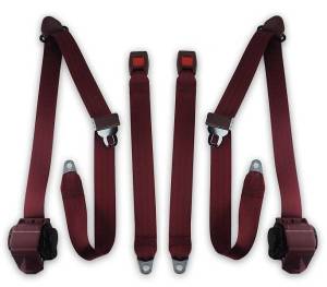 Seatbelt Planet - 1978-1993 Dodge D150, Standard Cab, Driver & Passenger, Bench Seat Belt Kit