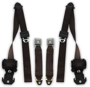 Seatbelt Planet - 1984-1996 Jeep Cherokee XJ, 2 Door Front Seat Belt Kit - Loop Ends