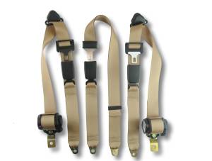 Seatbelt Planet - 1994-1996 Dodge Dakota, Extended Cab, Driver, Passenger, and Center Lap, Bench Seat Belt Kit