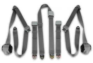 Seatbelt Planet - 1947-1966 Chevrolet Pickup, Standard Cab, Driver, Passenger & Center, Bench Seat Belt Kit