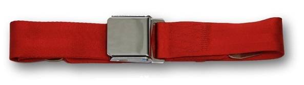 ¥AM BELT RED MIKADO 1966-1967 Dodge Charger Rear Lap Seat Belt