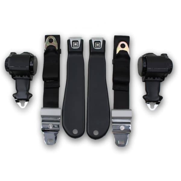 1970-1971 Chevy Corvette GM Buckle Retractable Lap & Shoulder Seat Belt Kit