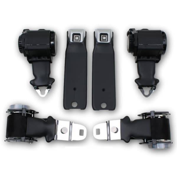 1972-1973 Chevy Corvette, Driver & Passenger, Type 2A Retractable Lap & Shoulder Seat Belt Kit