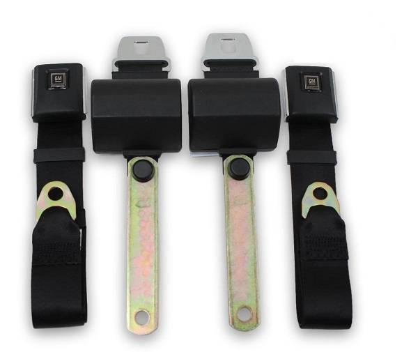 Late 1966-1967 Chevy Corvette OE Buckle Retractable Lap Seat Belt Kit