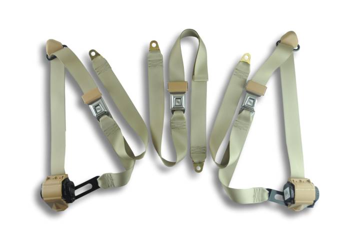 Seatbelt Planet - 1947-1966 GMC Pickup, Standard Cab, Driver, Passenger, and Center Bench Seat Belt Kit