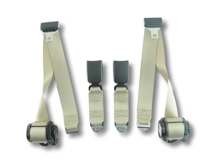 Seatbelt Planet - 2000-2004 Honda Civic, Sedan, Rear Driver & Passenger Seat Belt Kit