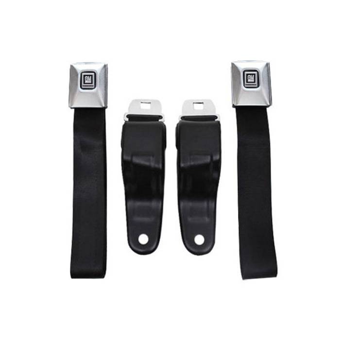 Seatbelt Planet - 1967-1969 Chevy Camaro Retractable Lap Seat Belt Kit with Premium Reman OE Style Buckle