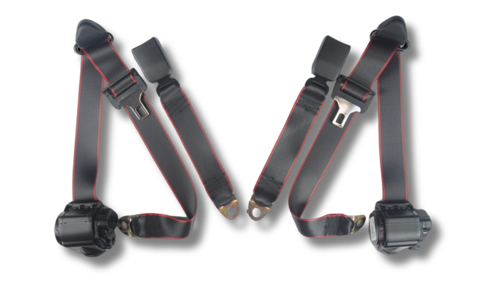 Seatbelt Planet - 1997-2006 Jeep Wrangler TJ and LJ, Rear Driver & Passenger Seat Belt Kit with Switchable Retractors
