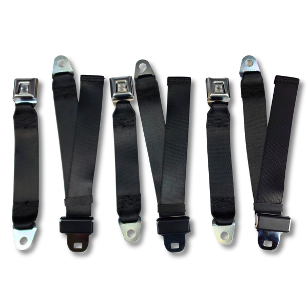 Seatbelt Planet - 1980-1989 Lincoln TownCar, Sedan, Rear Driver, Passenger and Center, Bench Seat Belt Kit