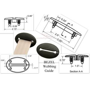 Seat Belt Webbing Guide - Bezel