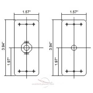 Threaded Mounting Plates dimensions