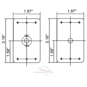 Threaded Mounting Plates dimensions