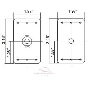 Threaded Mounting Plates dimensions