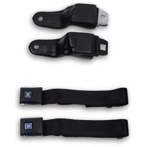 1967-1969 Chevy Camaro Retractable Lap Seat Belt Kit with Reman OE Style Buckle