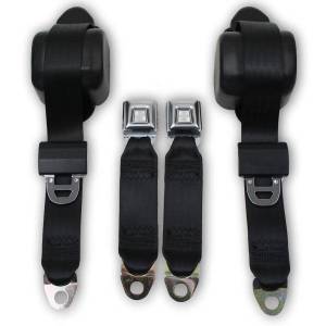 1979-1989 Ford Mustang Fox Body Coupe Retractable Lap & Shoulder Seat Belt Kit