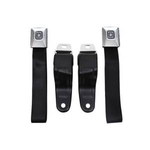 1967-1969 Chevy Camaro Retractable Lap Seat Belt Kit with Premium Reman OE Style Buckle