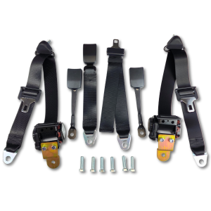 1997-2000 Dodge Dakota, Crew Cab, Driver, Passenger and Center, Bench Seat Belt Kit