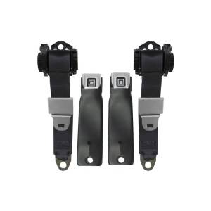 1978-1982 Chevy Corvette Coupe Retractable Lap & Shoulder Seat Belt Kit with Reman OE Style Buckle