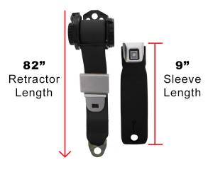 Seatbelt Planet - 1978-1982 Chevy Corvette Coupe Retractable Lap & Shoulder Seat Belt Kit with Reman OE Style Buckle - Image 2